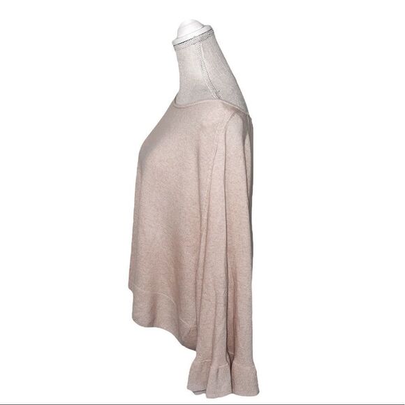 Elizabeth & James Freja Wool-Blend Flutter-Sleeve Sweater in Champagne - Picture 5 of 15